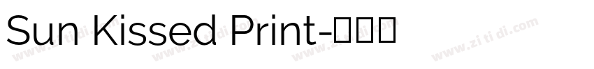 Sun Kissed Print字体转换